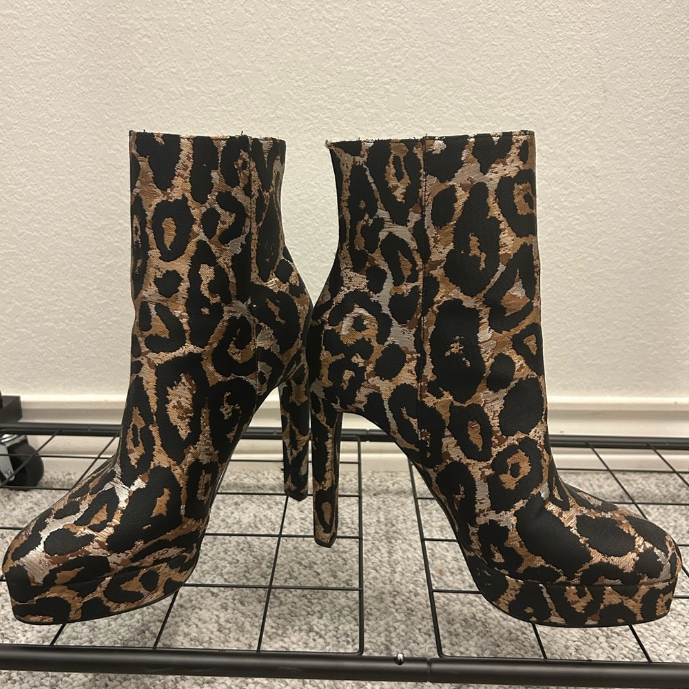 Leopard Print Women's Ankle Boots